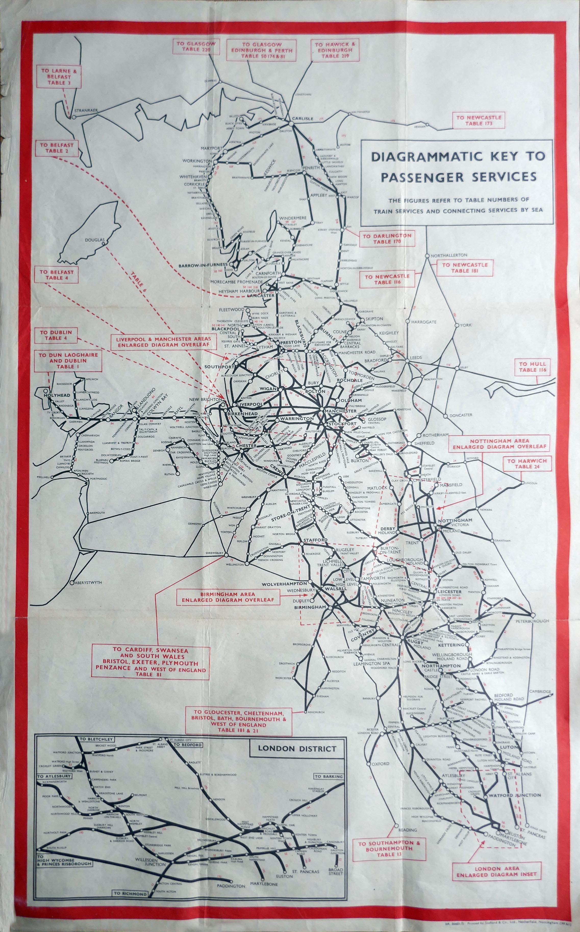 National Rail Timetable Maps
